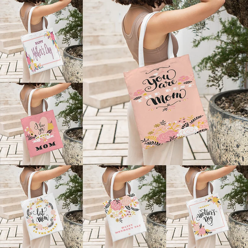 Fashion Canvas Leisure Large Handbag Women's Environmental Shopping Handbag Happy Mother's Day Large Capacity Tote Bag Washable
Fashion Canvas Leisure Large Handbag Women's Environmental Shopping Handbag Happy Mother's Day Large Capacity Tote Bag Washable