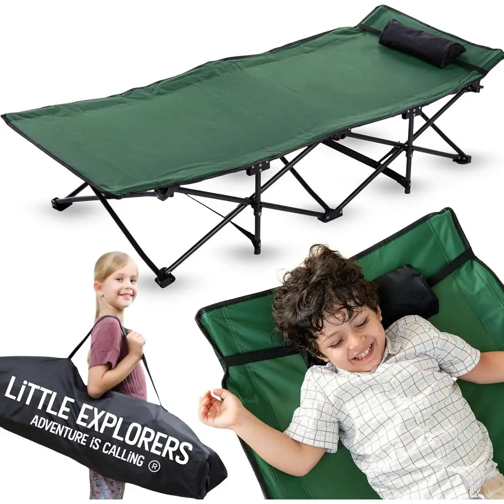 Portable Travel Cot for Kids, Ages 3-12, with Pillow and Carry Bag, 60 Length
Portable Travel Cot for Kids, Ages 3-12, with Pillow and Carry Bag, 60 Length