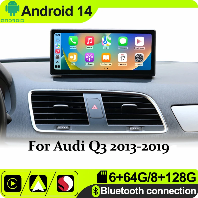 Android 14 Qualcomm 665 10.25"/12.5" Car Video Multimedia Player Screen For Audi Q3 2013-2018 GPS Navigation Carplay auto 4G
Android 14 Qualcomm 665 10.25"/12.5" Car Video Multimedia Player Screen For Audi Q3 2013-2018 GPS Navigation Carplay auto 4G