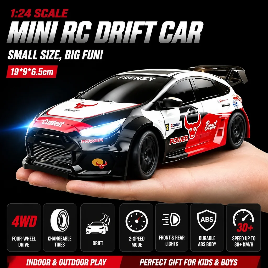4WD Desktop RC Drift Car Professional Racing Car Toy SG716 1:24 2.4G ABS Shell Led Lights Brushless 20KM/H Birthday Gift For Boy
4WD Desktop RC Drift Car Professional Racing Car Toy SG716 1:24 2.4G ABS Shell Led Lights Brushless 20KM/H Birthday Gift For Boy