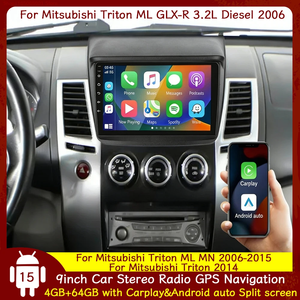 4+64G 9'' Car Stereo Radio GPS Navigation for Mitsubishi Triton ML MN 2006-2015 Android15 with Carplay Android Auto WiFi/SWC
4+64G 9'' Car Stereo Radio GPS Navigation for Mitsubishi Triton ML MN 2006-2015 Android15 with Carplay Android Auto WiFi/SWC