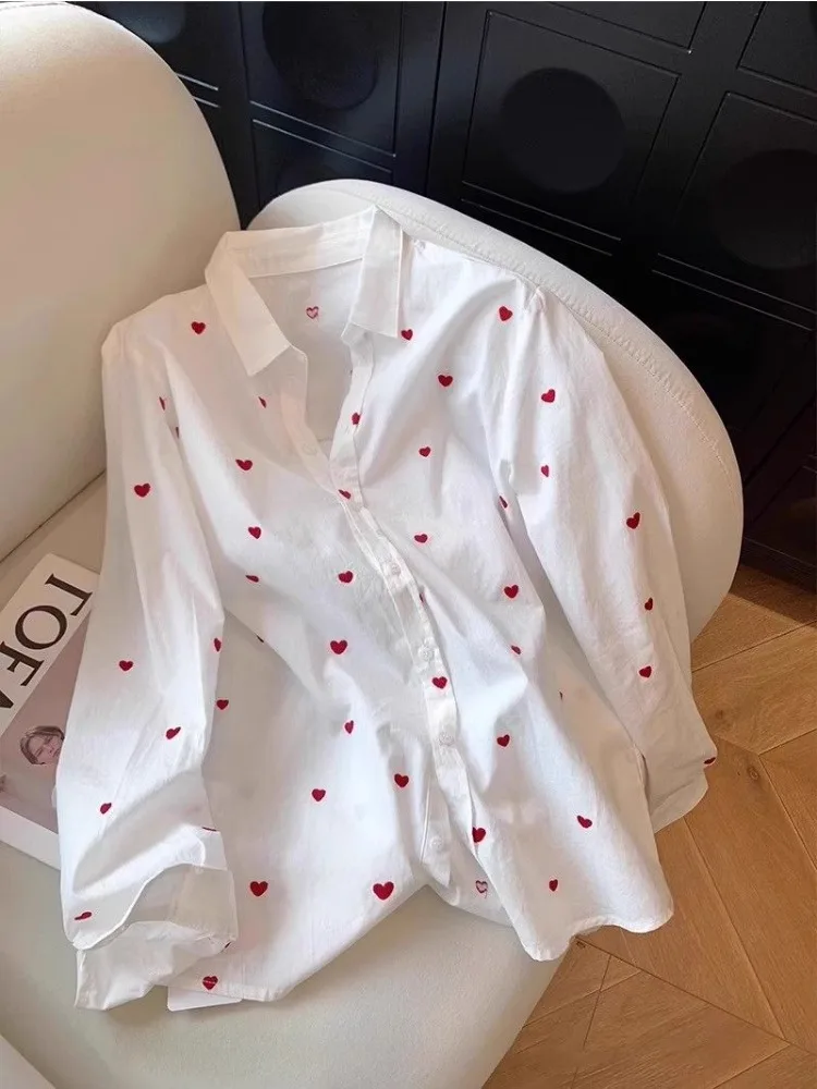 Summer Fashion New Style Youthful and Elegant Women's Style Shirt Single Breasted Lapel Casual Loose Sun Protection Top
Summer Fashion New Style Youthful and Elegant Women's Style Shirt Single Breasted Lapel Casual Loose Sun Protection Top
