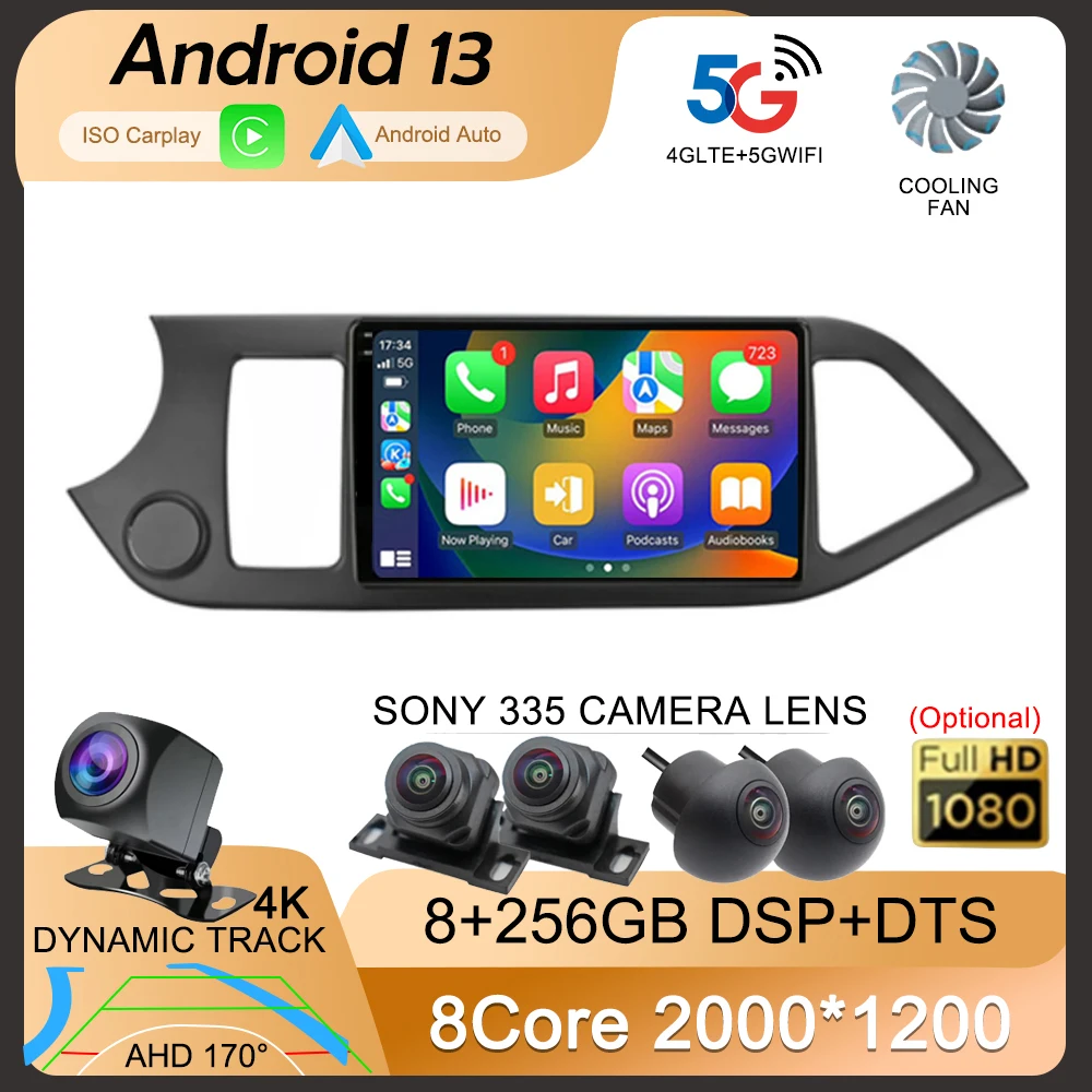 Android 13 Carplay Auto Radio Unit Multimedia For KIA PICANTO Morning 2011 - 2016 Autoradio GPS Navigation Tracker No DVD 2 Din
Android 13 Carplay Auto Radio Unit Multimedia For KIA PICANTO Morning 2011 - 2016 Autoradio GPS Navigation Tracker No DVD 2 Din