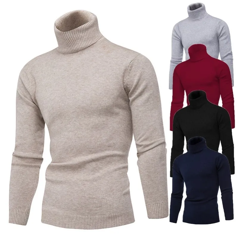 Men's Winter Warm Turtlene Sweater Pullover Knitwear Casual Glue Fiber Long Sve High Collar Elastic Bot Hem irt
Men's Winter Warm Turtlene Sweater Pullover Knitwear Casual Glue Fiber Long Sve High Collar Elastic Bot Hem irt