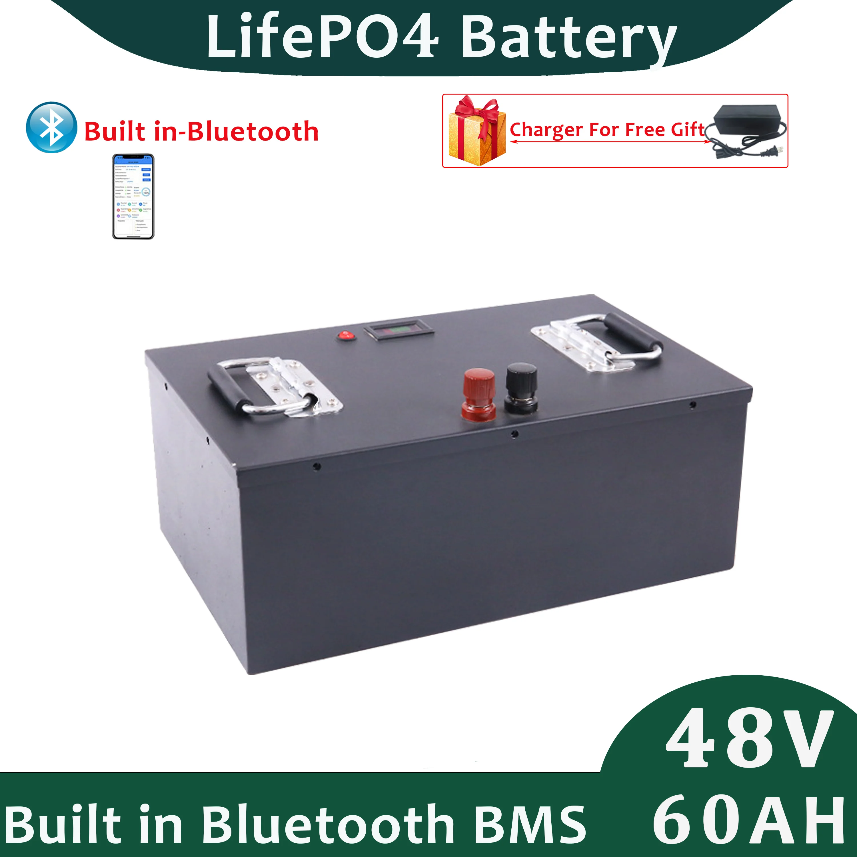 Custom Lithium Battery Recharge 48v 60Ah LifePO4 Battery Pack for Electric Golf Cart
Custom Lithium Battery Recharge 48v 60Ah LifePO4 Battery Pack for Electric Golf Cart
