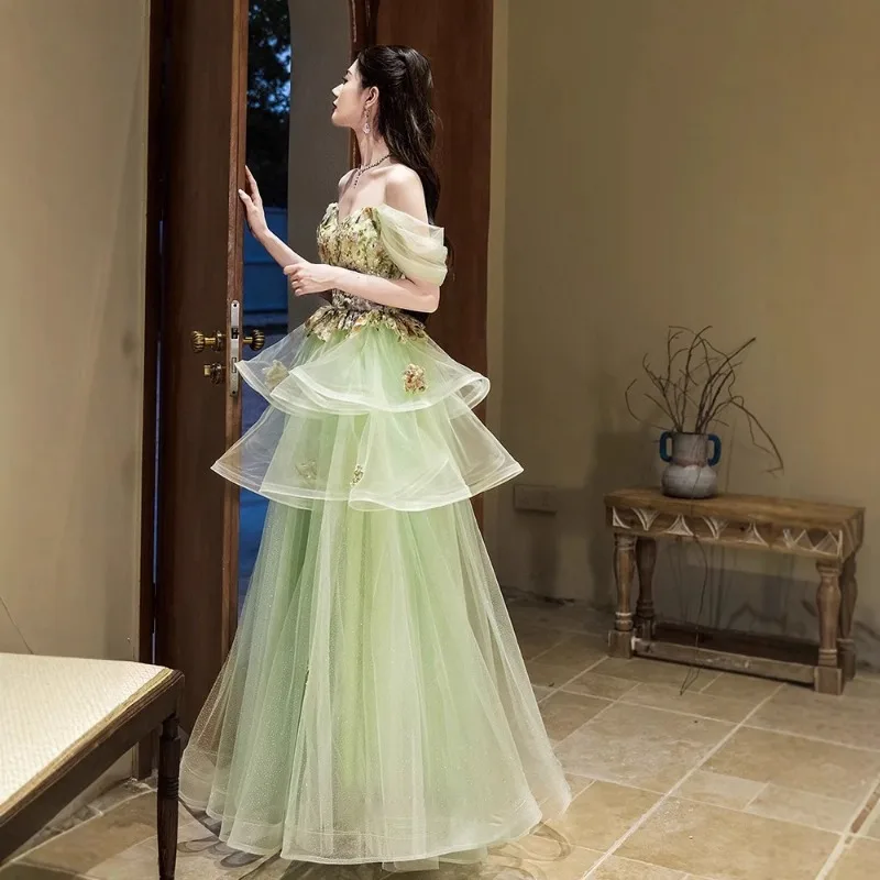 Forest Style Green Evening Dress New Elegant One Shoulder Niche High-end Feeling Annual Meeting Host Banquet Dress Customization
Forest Style Green Evening Dress New Elegant One Shoulder Niche High-end Feeling Annual Meeting Host Banquet Dress Customization