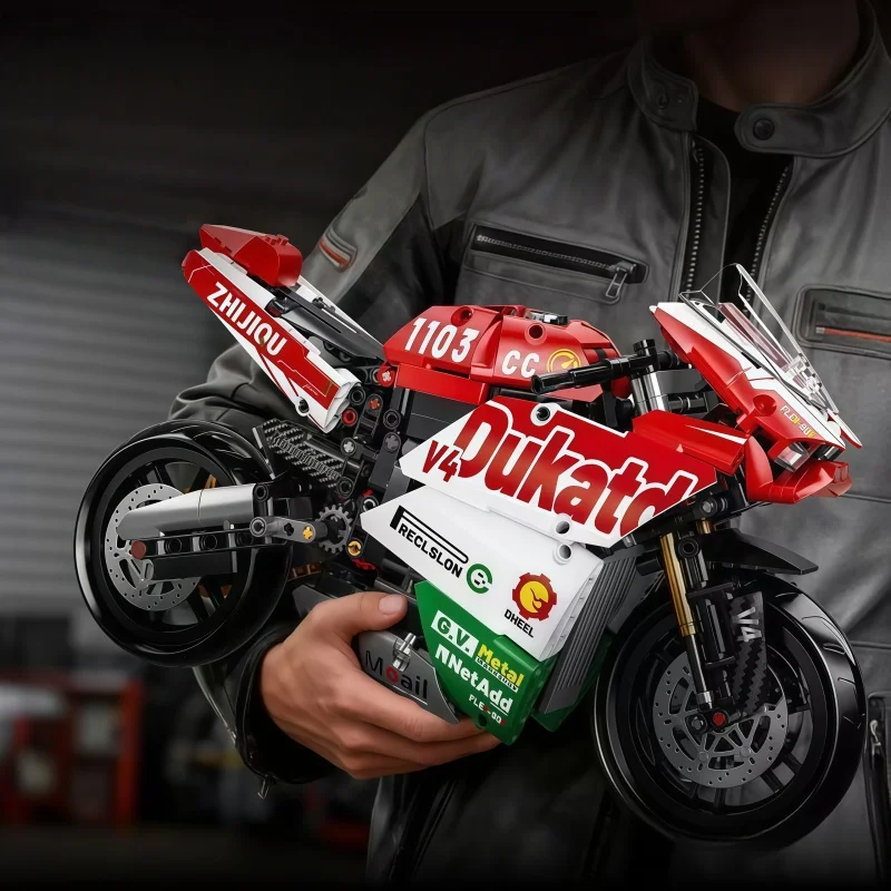 Racing Motorcycle Assembly Building Block Set | MOC Technic Motorcycle | Collectible Display Model, a Perfect Gift for Adults an
Racing Motorcycle Assembly Building Block Set | MOC Technic Motorcycle | Collectible Display Model, a Perfect Gift for Adults an