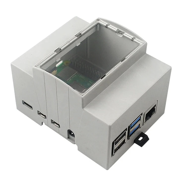 ABS Case DIN Rail Shell with Cooling Fan Aluminum Heatsink Optional Box for Electrical Panels for 4 Model B
ABS Case DIN Rail Shell with Cooling Fan Aluminum Heatsink Optional Box for Electrical Panels for 4 Model B