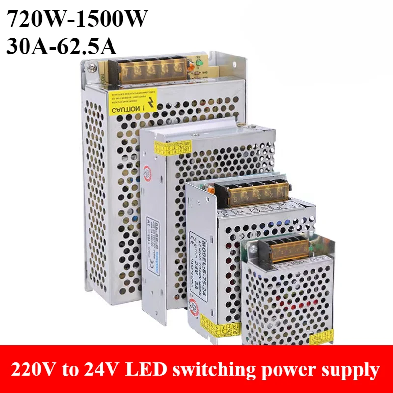 AC 110V-220V TO DC 24V 30A 33.3A 41.6A 50A 62.5A Switch Power Supply Driver Adapter LED Strip Light 24v power supply
AC 110V-220V TO DC 24V 30A 33.3A 41.6A 50A 62.5A Switch Power Supply Driver Adapter LED Strip Light 24v power supply