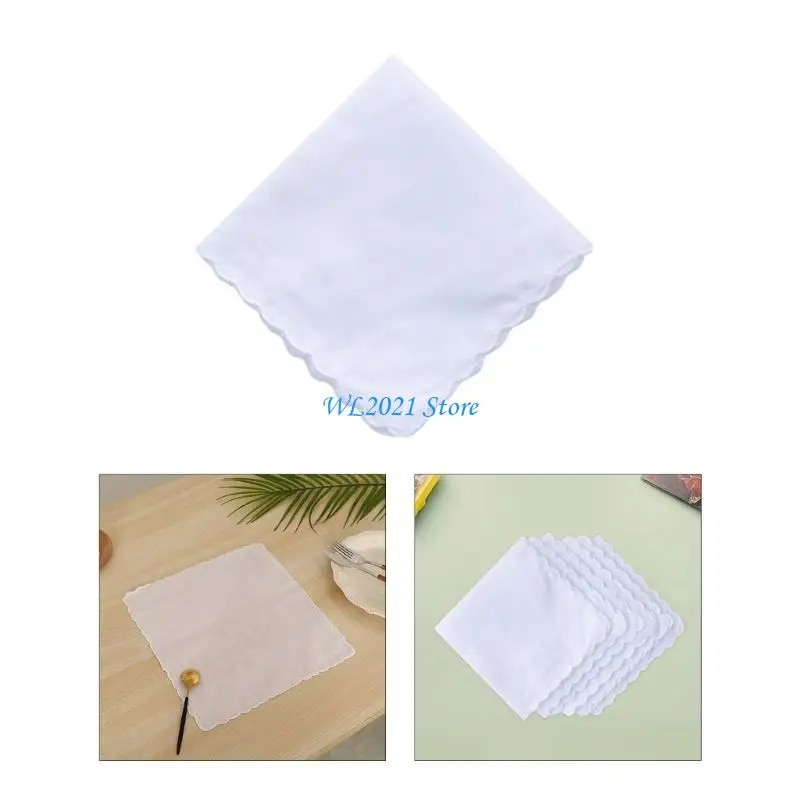 G5GC Women and Men Solid White Hankies Absorbent Cotton Handkerchiefs for Embroidery
G5GC Women and Men Solid White Hankies Absorbent Cotton Handkerchiefs for Embroidery