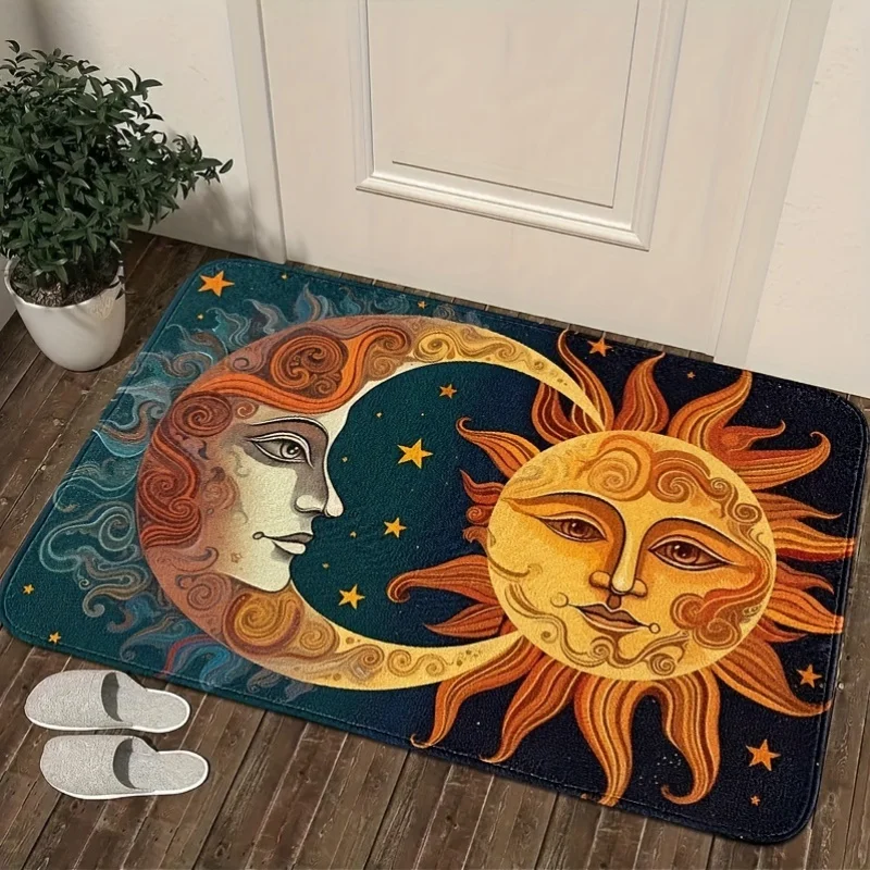 Bohemian Door Welcome Carpet, Sun God Carpet, Flannel Material Non-Slip Soft and Comfortable Easy To Clean Entrance Carpet Mat
Bohemian Door Welcome Carpet, Sun God Carpet, Flannel Material Non-Slip Soft and Comfortable Easy To Clean Entrance Carpet Mat