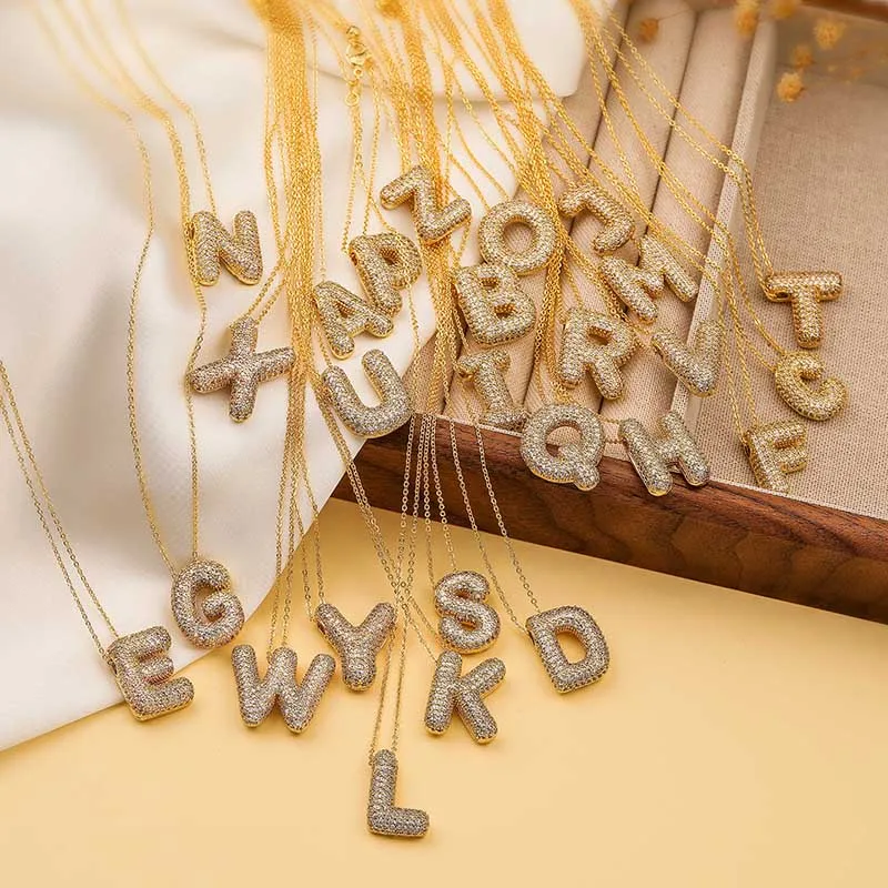 HECHENG,Golden-plated Copper with CZ Stones Letters A-Z Initials Pendant Necklace Ladies Men's Fashion Jewellery 1 Piece
HECHENG,Golden-plated Copper with CZ Stones Letters A-Z Initials Pendant Necklace Ladies Men's Fashion Jewellery 1 Piece