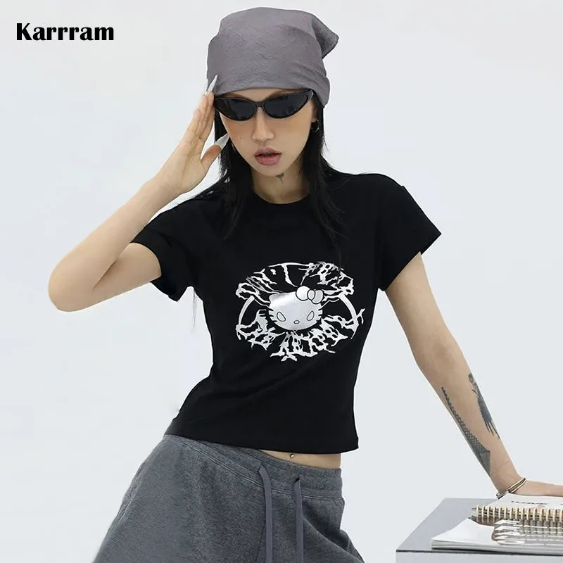 Karrram Grunge Aesthetics Crop Tops Cyber Y2k Graphic T-shirt Japanese Harajuku Anime Print Tee Shirt Korean Vintage Streetwear
Karrram Grunge Aesthetics Crop Tops Cyber Y2k Graphic T-shirt Japanese Harajuku Anime Print Tee Shirt Korean Vintage Streetwear