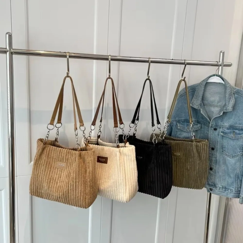 Durable Polyester Lining Corduroy Tote Bag Large Capacity Zip Closure Shoulder Bag Solid Color Handbag For Women
Durable Polyester Lining Corduroy Tote Bag Large Capacity Zip Closure Shoulder Bag Solid Color Handbag For Women