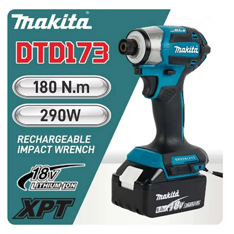 Makita DTD173 18V Cordless Impact Driver 180Nm Brushless Motor Electric Drill Wood/Bolt/T-Mode Wireless Drill For Makita 18V
Makita DTD173 18V Cordless Impact Driver 180Nm Brushless Motor Electric Drill Wood/Bolt/T-Mode Wireless Drill For Makita 18V