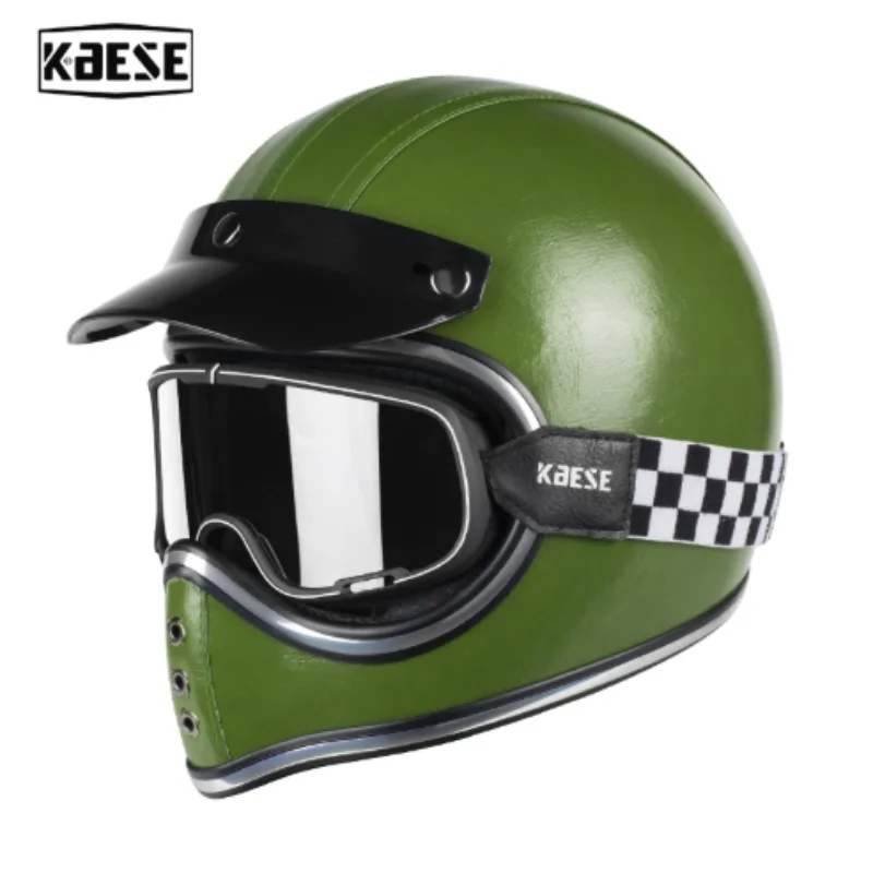 Fiberglass Motorcycle Helmet Full Face Classic Style Compatible with Riding Goggles Modern Protection Technology
Fiberglass Motorcycle Helmet Full Face Classic Style Compatible with Riding Goggles Modern Protection Technology