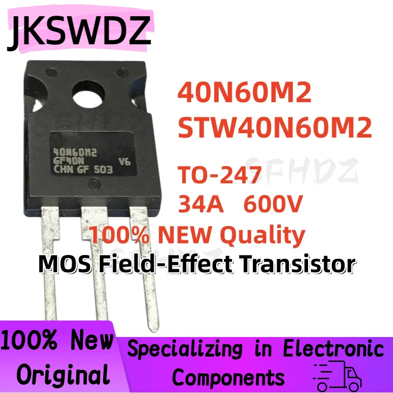 High Quality 5/10/20PCS 100% Brand New 40N60M2 STW40N60M2 TO-247 34A 600V MOS Field-Effect Transistor
High Quality 5/10/20PCS 100% Brand New 40N60M2 STW40N60M2 TO-247 34A 600V MOS Field-Effect Transistor
