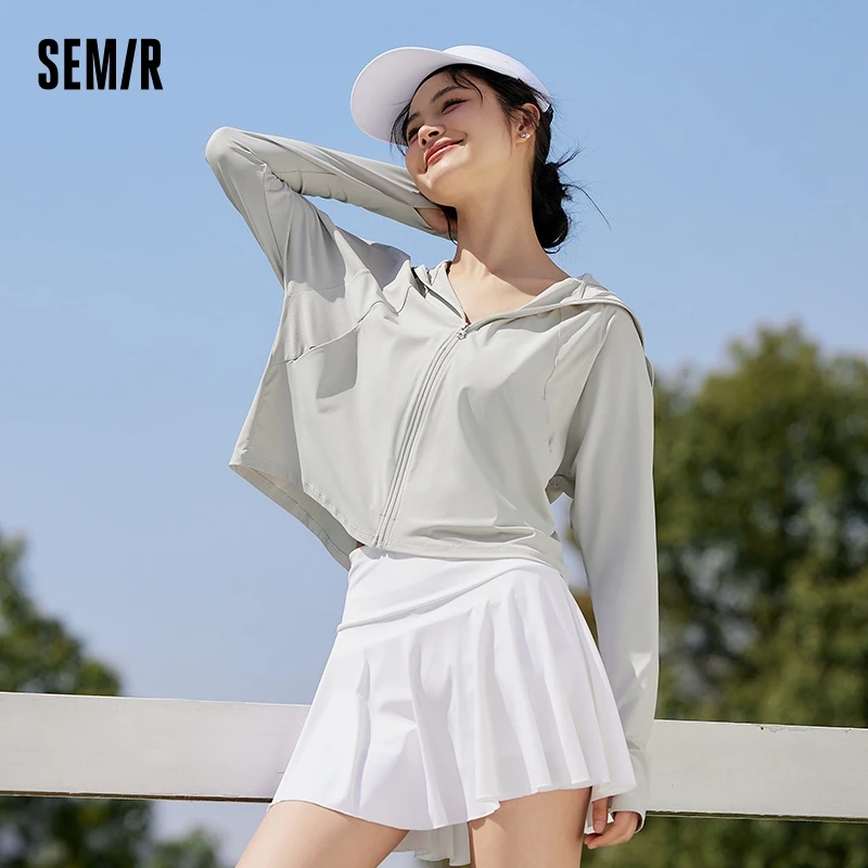 Куртка Semir Женская солнцезащитная, крутая сетчатая с рукавами на плечах, свободная с капюшоном, лето 2024
Куртка Semir Женская солнцезащитная, крутая сетчатая с рукавами на плечах, свободная с капюшоном, лето 2024