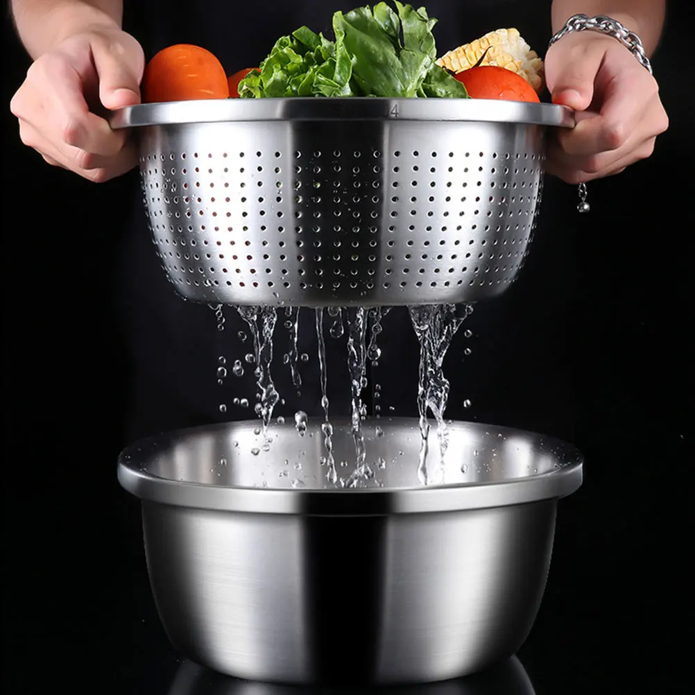 1 set Multi-Function Strainer Kitchen Accessories Household Vegetable Fruit Drainage Bowl Fast Drainage Smooth Edge for Kitchen
1 set Multi-Function Strainer Kitchen Accessories Household Vegetable Fruit Drainage Bowl Fast Drainage Smooth Edge for Kitchen