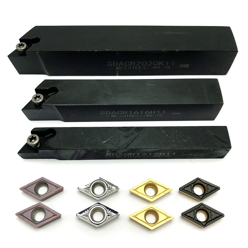 SDACR1212H11 SDACR1616H11 SDACR2020K11 SDACR2525M11 External Turning Tool Holde match Carbide insert DCMT CNC lathe cutting tool
SDACR1212H11 SDACR1616H11 SDACR2020K11 SDACR2525M11 External Turning Tool Holde match Carbide insert DCMT CNC lathe cutting tool