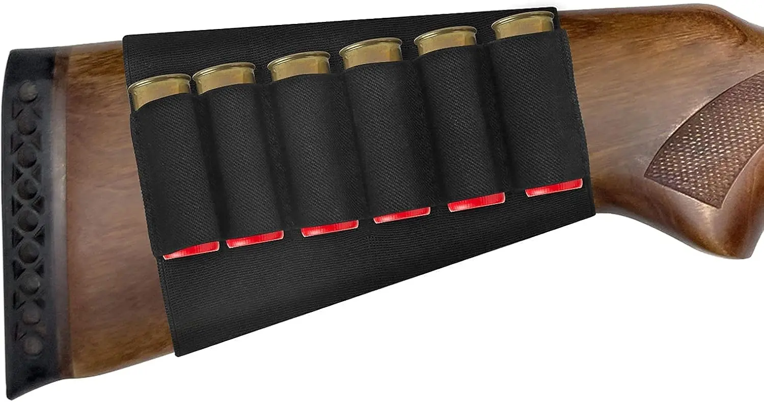 Compact and Portable 8 Round Shotgun Shell Holder for 12/20 Gauge Ammo on Tactical Buttstock
Compact and Portable 8 Round Shotgun Shell Holder for 12/20 Gauge Ammo on Tactical Buttstock