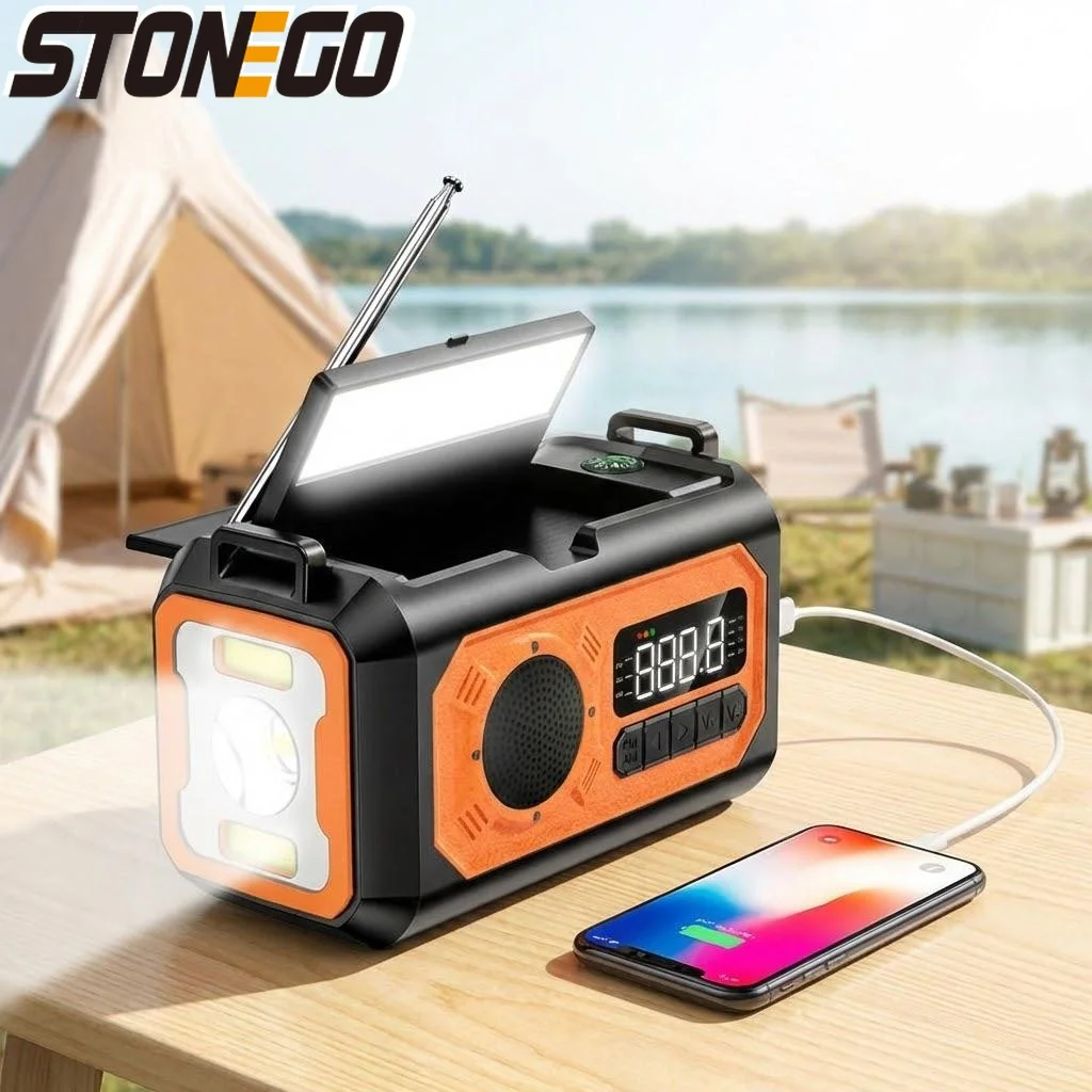 12000mAh AM FM NOAA Weather Radio 2 Solar Panels Hand Crank Portable Emergency Outdoor Camping Reading Lamp
12000mAh AM FM NOAA Weather Radio 2 Solar Panels Hand Crank Portable Emergency Outdoor Camping Reading Lamp
