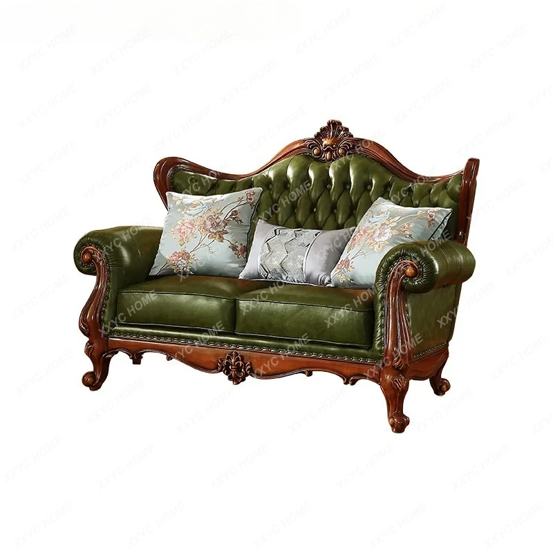 LXleather sofa home retro first layer cowhide solid wood sofa combination
LXleather sofa home retro first layer cowhide solid wood sofa combination