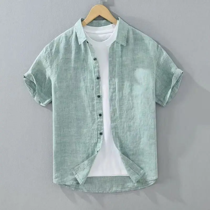 Short Sleeve Fashionable Men's Shirt Thin Breathable Quick Dry Summer Top Cotton Pure Loose Fit Youth Popular Style
Short Sleeve Fashionable Men's Shirt Thin Breathable Quick Dry Summer Top Cotton Pure Loose Fit Youth Popular Style