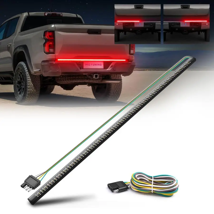 60 inches Red Sequential Turn Signal LED Brake Lamp Triple Row 504 LEDs Tailgate Strip Light Waterproof for Ford F150 RAM 2500 5
60 inches Red Sequential Turn Signal LED Brake Lamp Triple Row 504 LEDs Tailgate Strip Light Waterproof for Ford F150 RAM 2500 5
