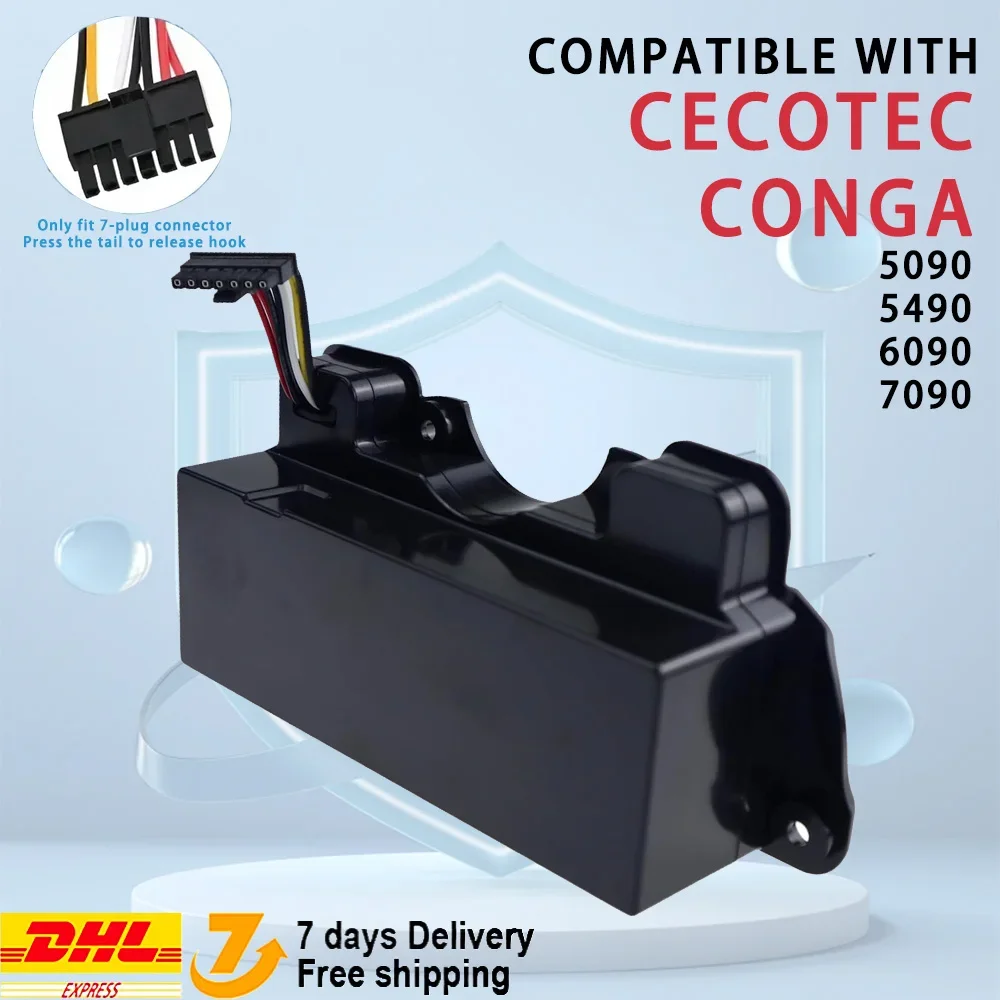 Compatible with CECOTEC CONGA Robot Vacuum Battery 6500mAh (Model 5090/5490/6090/7090) – 18650 Rechargeable Pack
Compatible with CECOTEC CONGA Robot Vacuum Battery 6500mAh (Model 5090/5490/6090/7090) – 18650 Rechargeable Pack