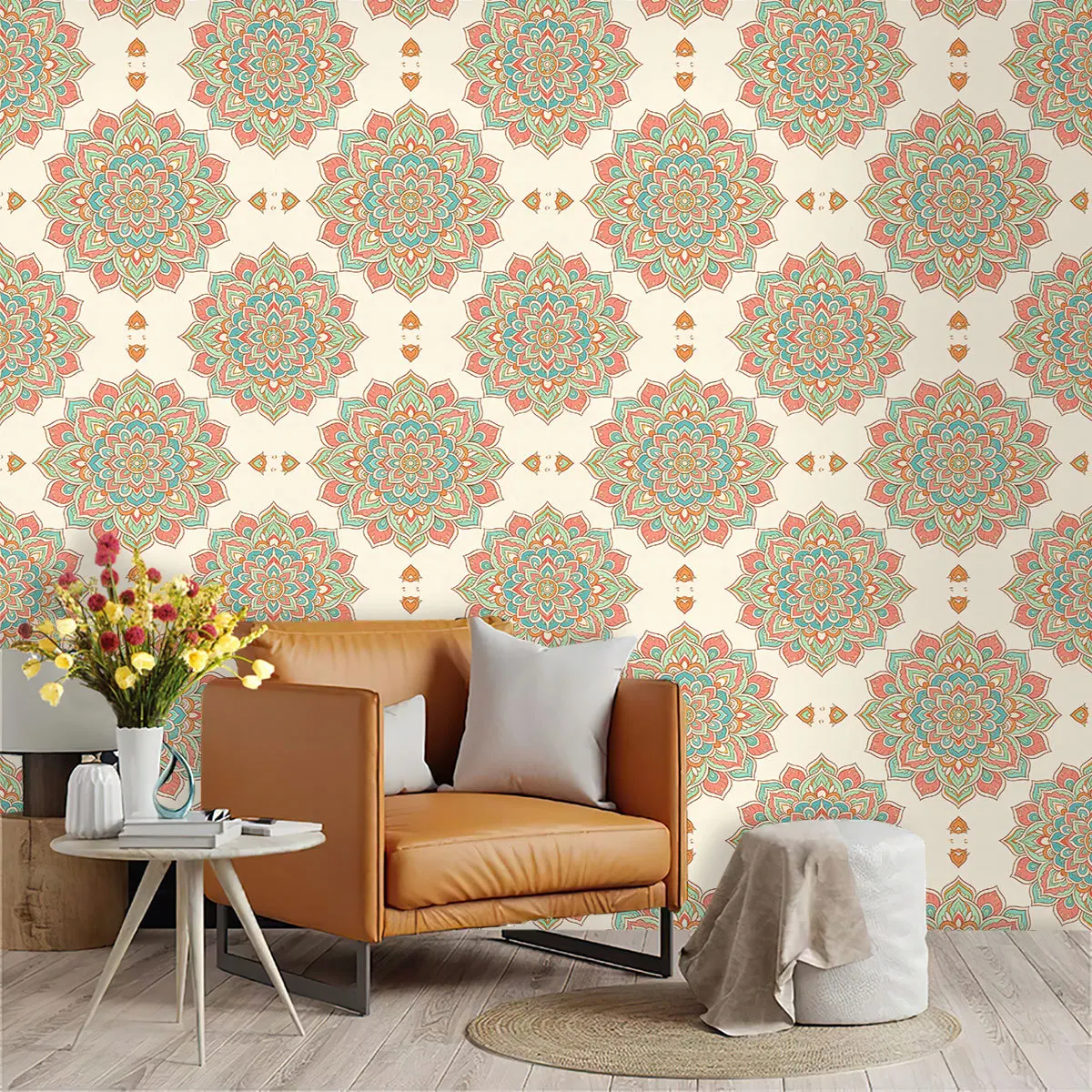 Vintage Mandala Self Adhesive Wallpaper Bohemian Ethnic Floral Peel Stick Contact Paper for Living Room Nursery Wall Decor
Vintage Mandala Self Adhesive Wallpaper Bohemian Ethnic Floral Peel Stick Contact Paper for Living Room Nursery Wall Decor