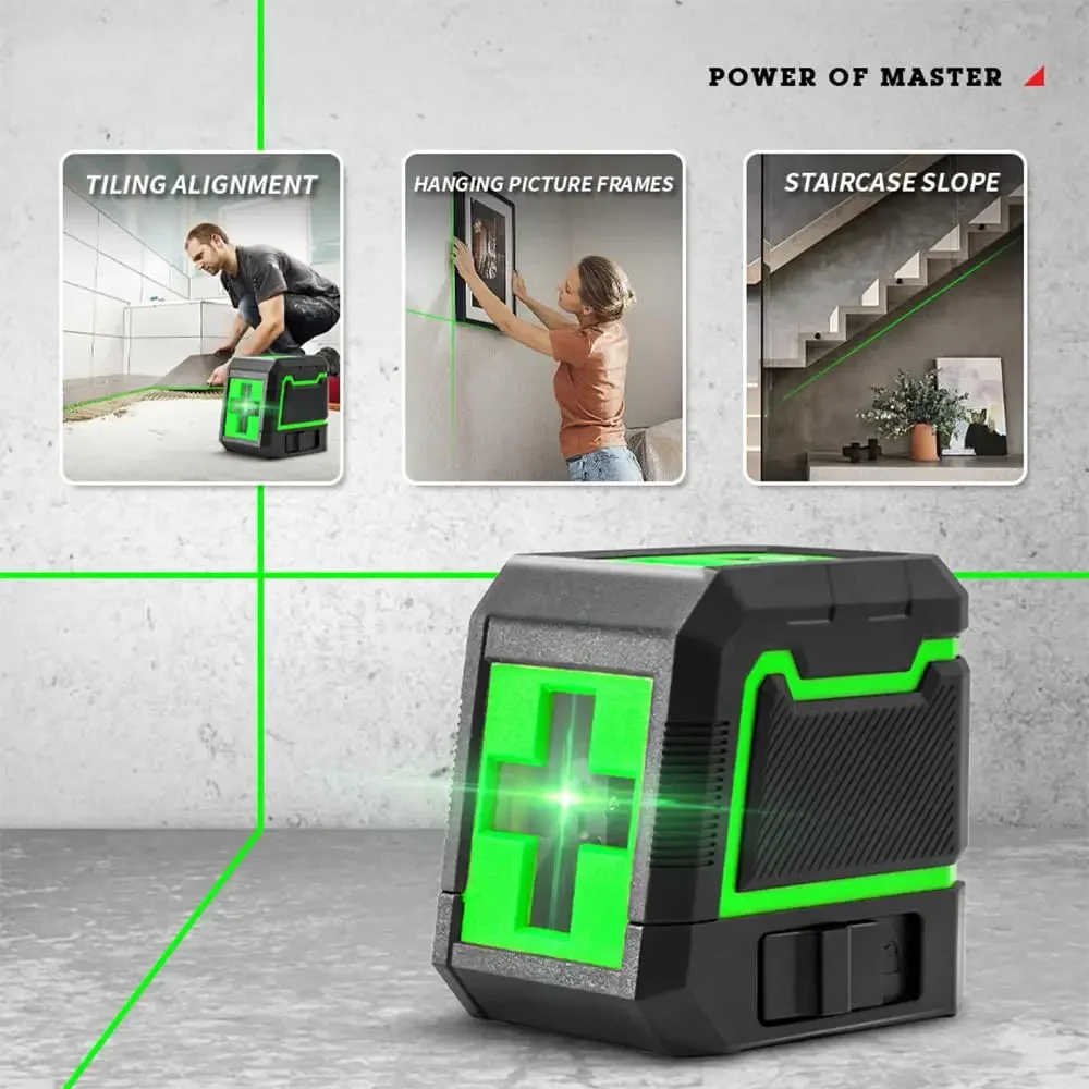 Laser Level with Tripod, Self Leveling Green 2 Line Laser Cross Line Laser Leveler Tool for Home Renovation
Laser Level with Tripod, Self Leveling Green 2 Line Laser Cross Line Laser Leveler Tool for Home Renovation