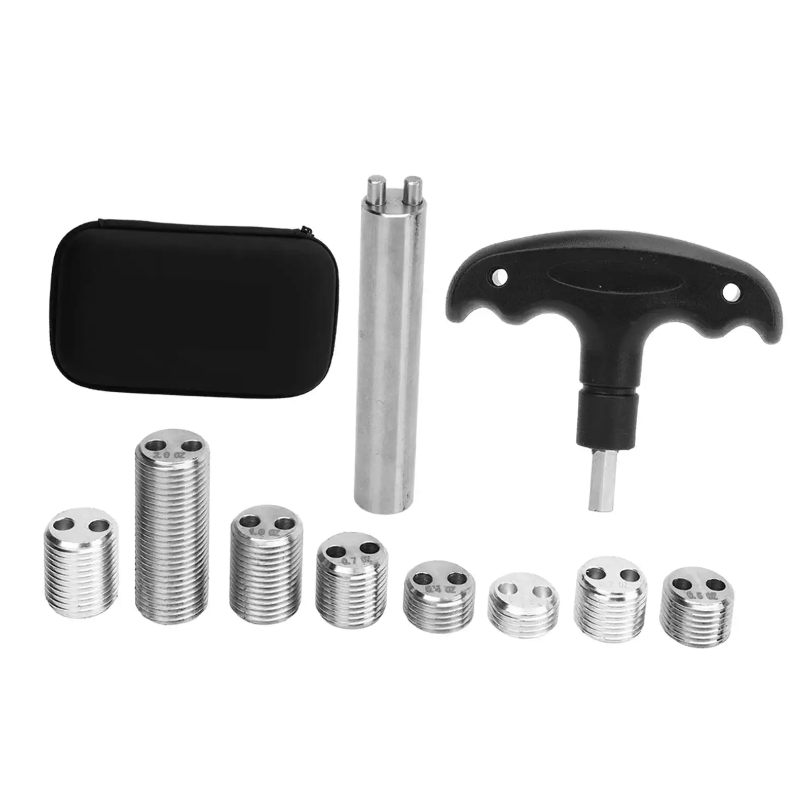 Pool Cue Weighting Screws Set 8 Sizes Aluminum Parts Billiard Accessory with Tool for Cue Maintenance and Repair
Pool Cue Weighting Screws Set 8 Sizes Aluminum Parts Billiard Accessory with Tool for Cue Maintenance and Repair
