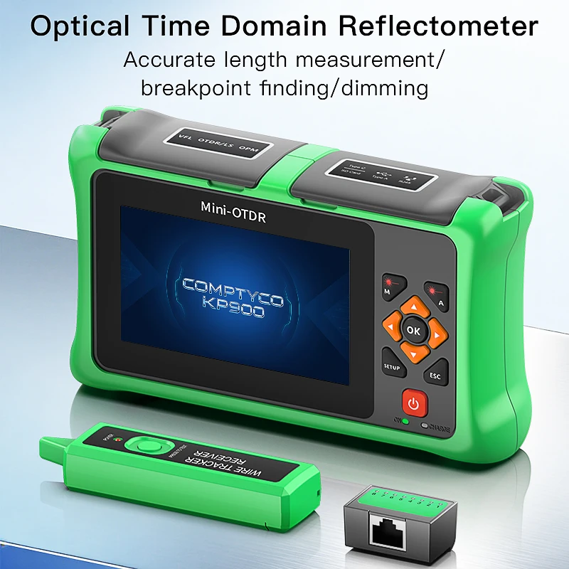 COMPTYCO KP900 Mini OTDR 9 Functions Optical Time Domain Reflectometer Touch Screen Fiber Optic Cable Tester Built-in OPM VFL LS
COMPTYCO KP900 Mini OTDR 9 Functions Optical Time Domain Reflectometer Touch Screen Fiber Optic Cable Tester Built-in OPM VFL LS