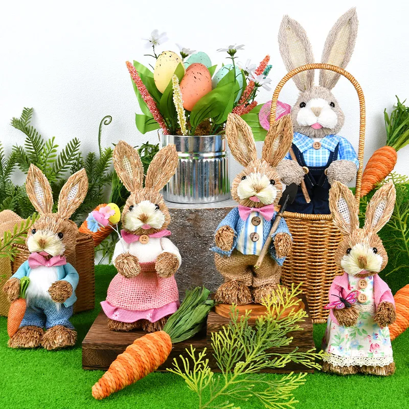 Easter Standing Straw Rabbit Decoration Easter Cute Bunny Desktop Ornament for Home Garden Party Gifts Collection Figurines
Easter Standing Straw Rabbit Decoration Easter Cute Bunny Desktop Ornament for Home Garden Party Gifts Collection Figurines