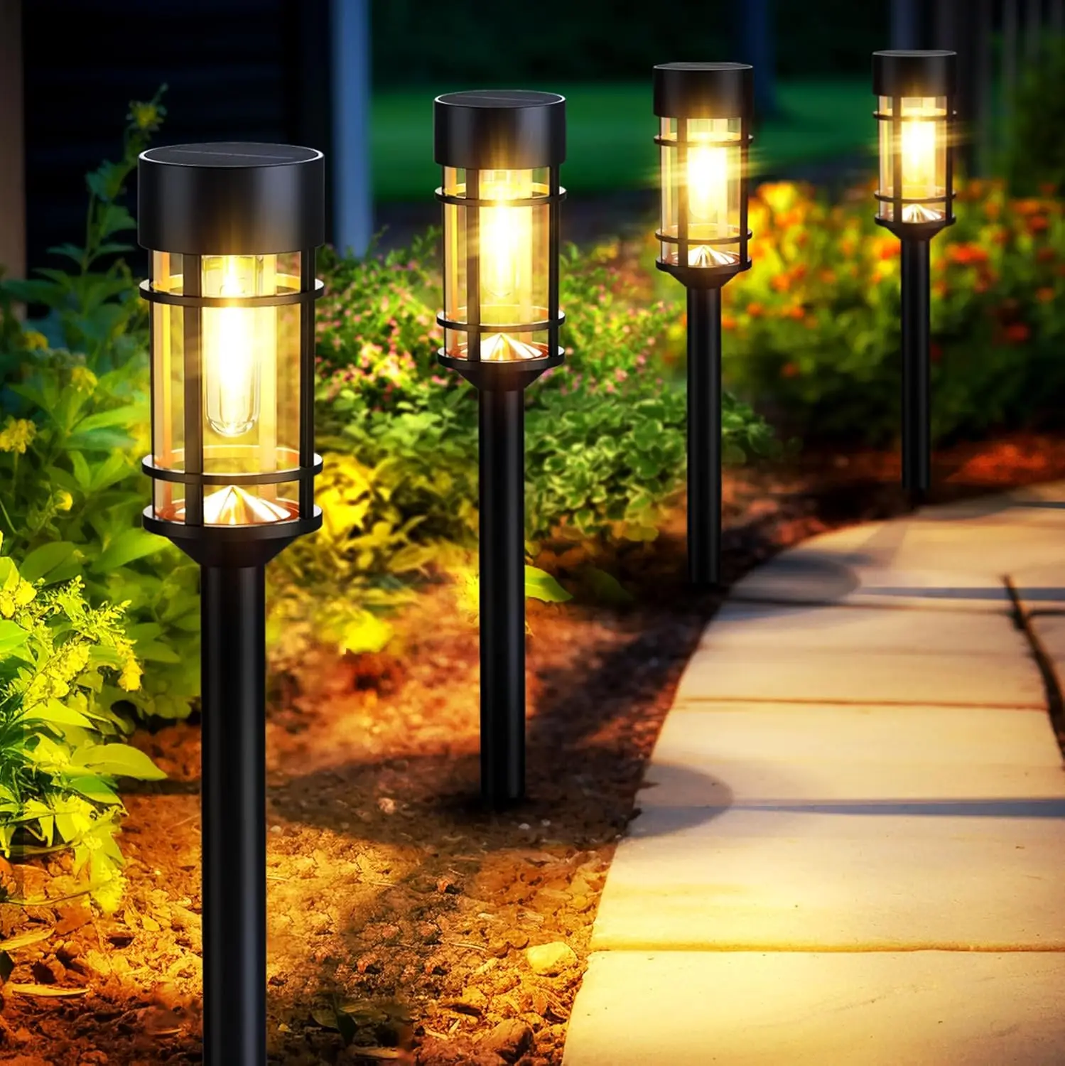 8 Pack Solar Pathway Lights, LED Outdoor Waterproof, Glass & Metal, 3000K Warm White for Yard Garden Walkway Driveway
8 Pack Solar Pathway Lights, LED Outdoor Waterproof, Glass & Metal, 3000K Warm White for Yard Garden Walkway Driveway