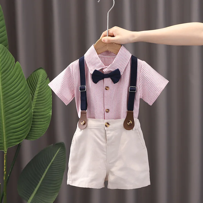New Summer Baby Boys Clothes Suit Children Casual Short Sleeved Shirt Shorts 2Pcs/Sets Infant Striped Costume Kids Tracksuits
New Summer Baby Boys Clothes Suit Children Casual Short Sleeved Shirt Shorts 2Pcs/Sets Infant Striped Costume Kids Tracksuits