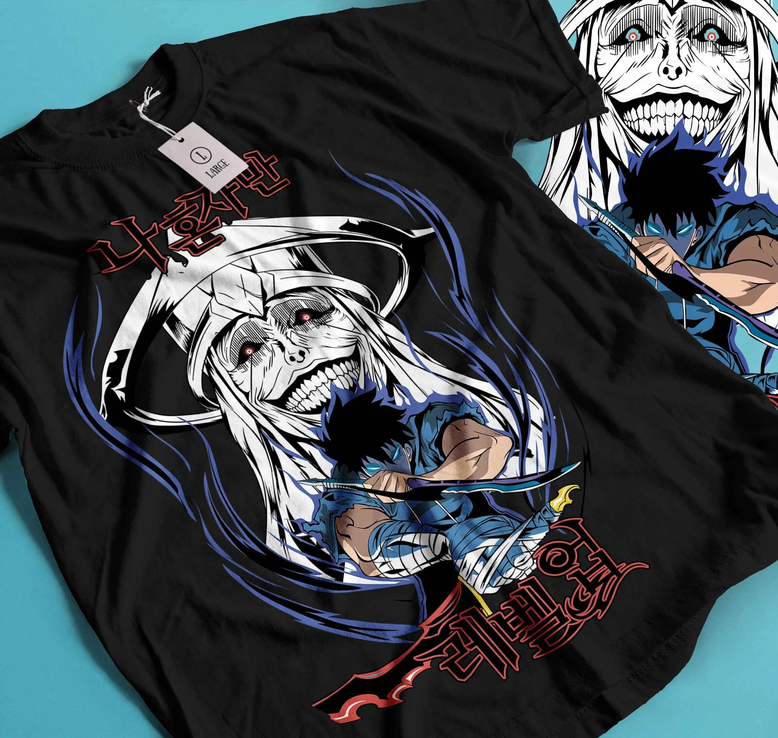 Solo Leveling T-Shirt Sung Jinwoo New Anime Manga Black Shirt Tee All Size 282 Breathable Personalized Loose Cotton
Solo Leveling T-Shirt Sung Jinwoo New Anime Manga Black Shirt Tee All Size 282 Breathable Personalized Loose Cotton