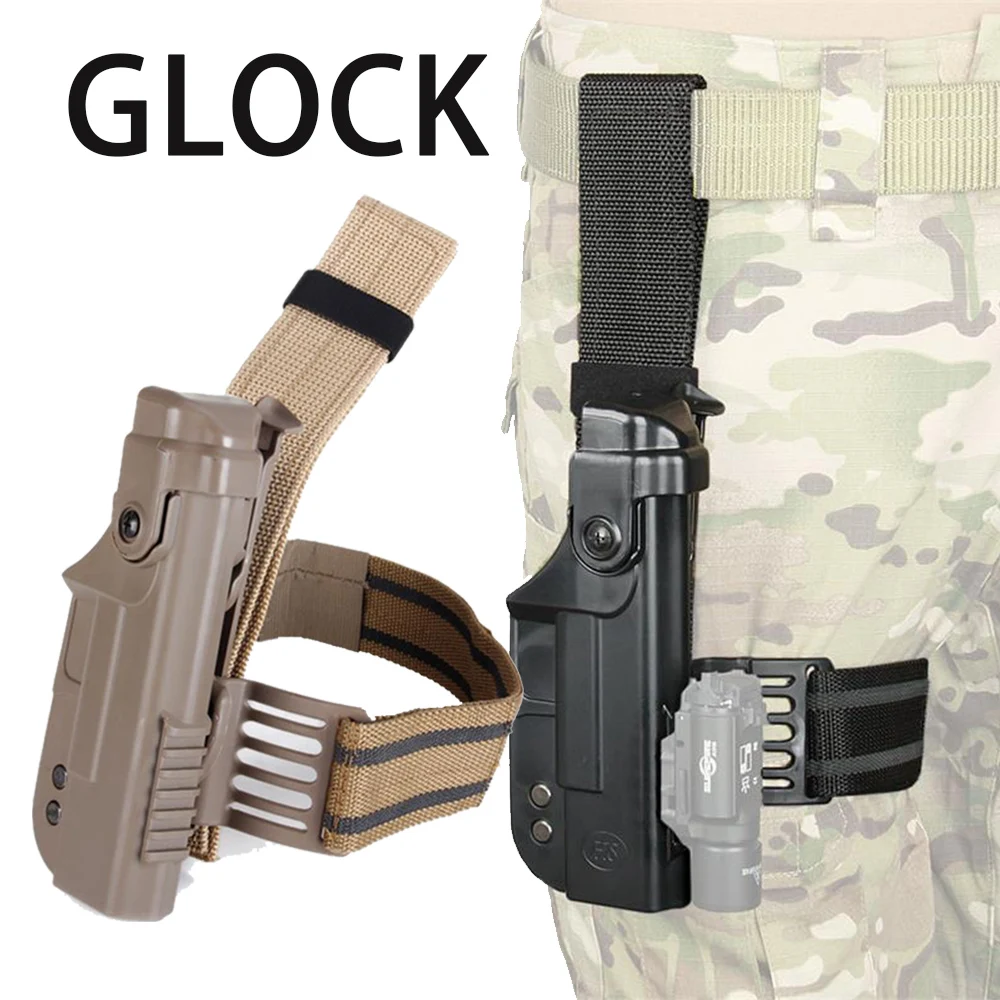 Tactical Pistol Holster Airsoft GLOCK Leggings Quick Draw Gun Holster for CS Hunting Paintball Shooting G17 18 19 22 23 26 31 21
Tactical Pistol Holster Airsoft GLOCK Leggings Quick Draw Gun Holster for CS Hunting Paintball Shooting G17 18 19 22 23 26 31 21