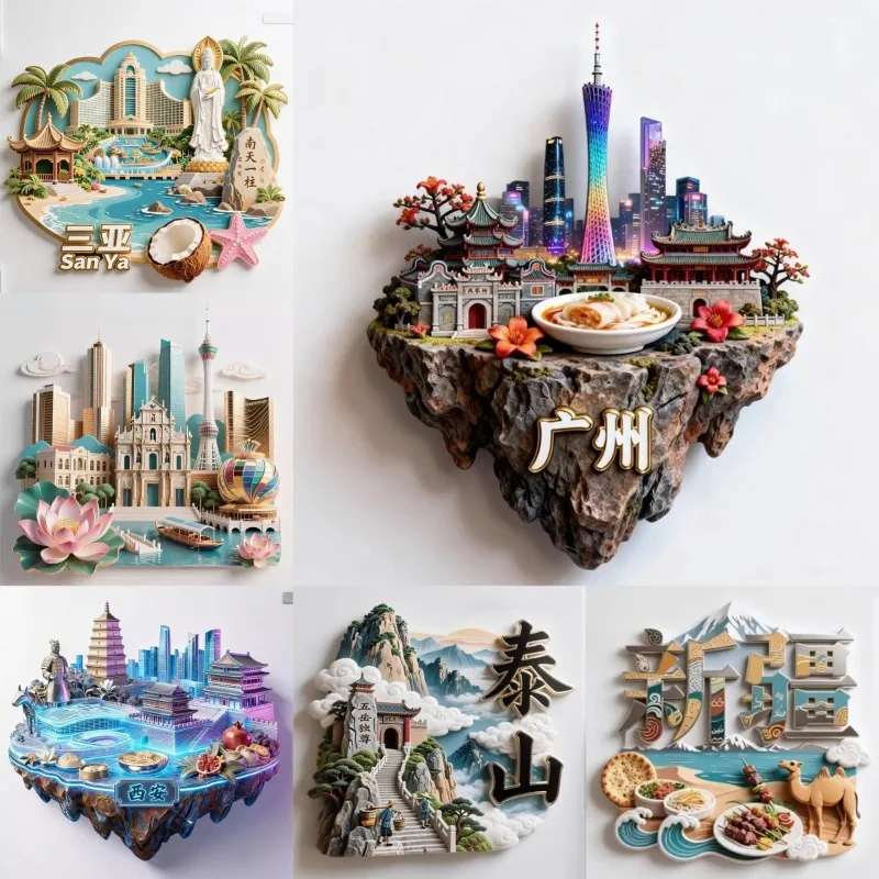 China Travel Souvenirs Guangzhou Metal Fridge Magnets Taishan Xi An Macau Lushan Shangri-la Shenyang Beijing Fridge Stickers
China Travel Souvenirs Guangzhou Metal Fridge Magnets Taishan Xi An Macau Lushan Shangri-la Shenyang Beijing Fridge Stickers