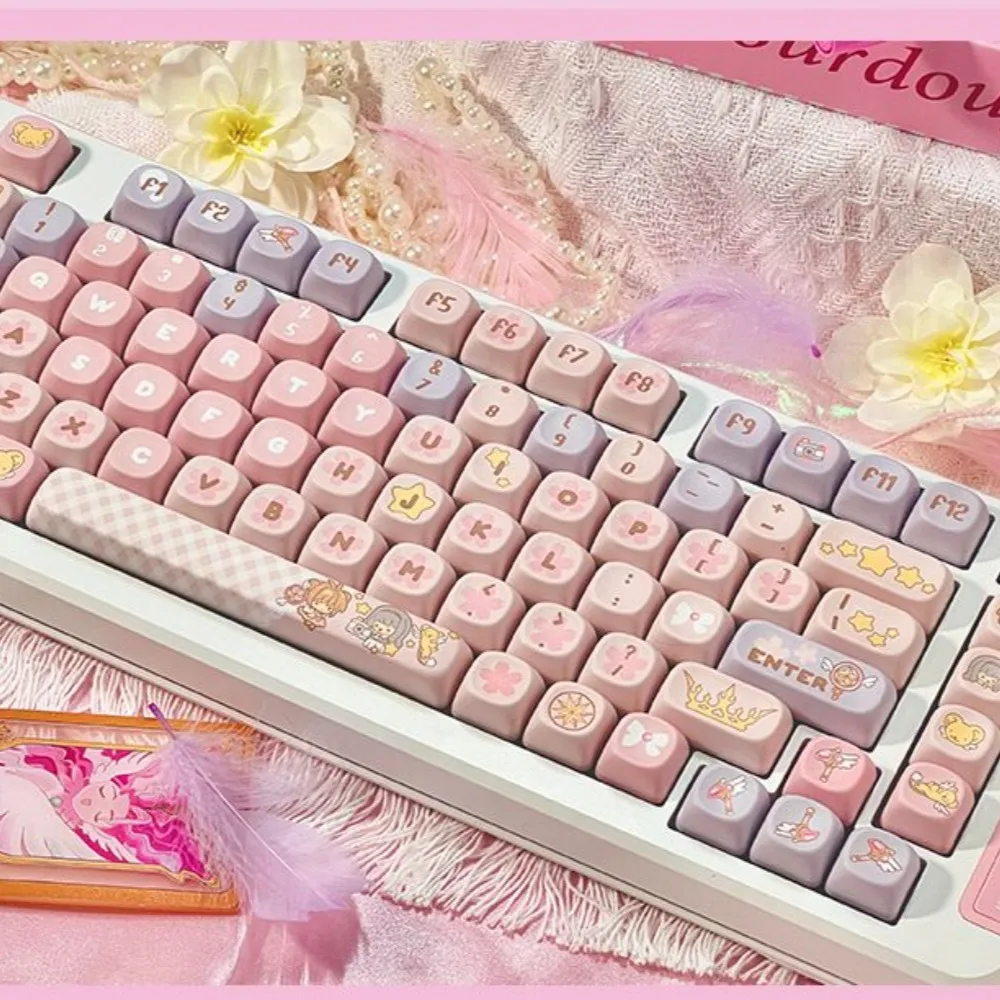 Колпачки для клавиш Cardcaptor Sakura, профиль MOA, колпачки для механической клавиатуры, мягкие яркие колпачки для клавиш, бесшумные офисные колпачки для высокой красоты
Колпачки для клавиш Cardcaptor Sakura, профиль MOA, колпачки для механической клавиатуры, мягкие яркие колпачки для клавиш, бесшумные офисные колпачки для высокой красоты