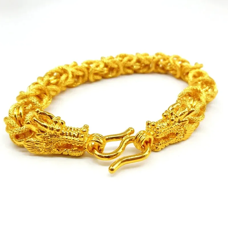 Elnar Jewelry Luxury 24K 9999 Pure Gold real gold Men's Cloth Double Dragon Bracelet
Elnar Jewelry Luxury 24K 9999 Pure Gold real gold Men's Cloth Double Dragon Bracelet