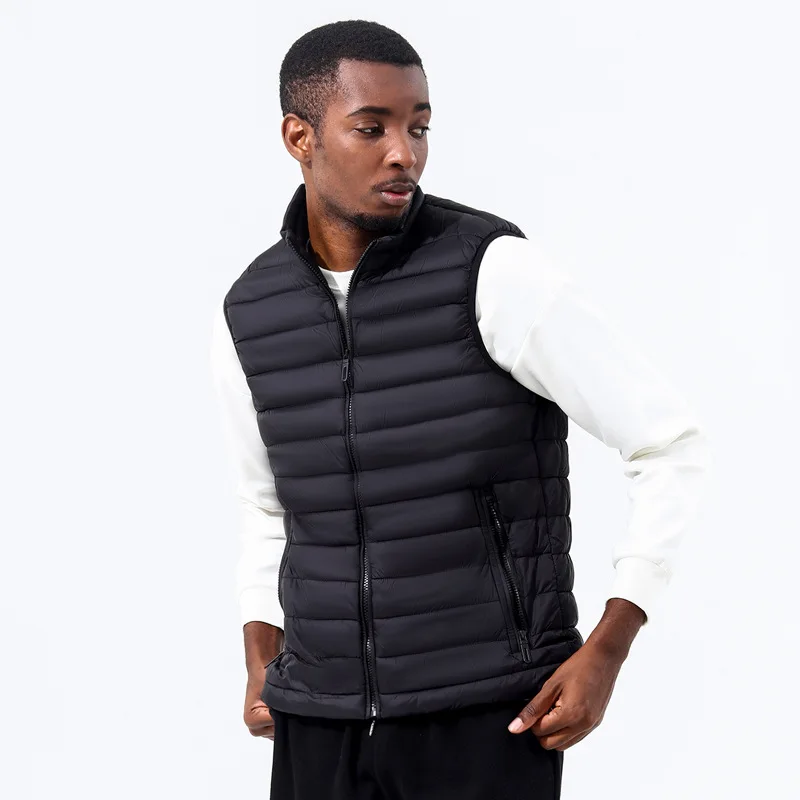Мужской зимний жилет больших размеров с воротником-стойкой, мужская куртка без рукавов с хлопковой подкладкой, повседневный однотонный жилет 
Мужской зимний жилет больших размеров с воротником-стойкой, мужская куртка без рукавов с хлопковой подкладкой, повседневный однотонный жилет