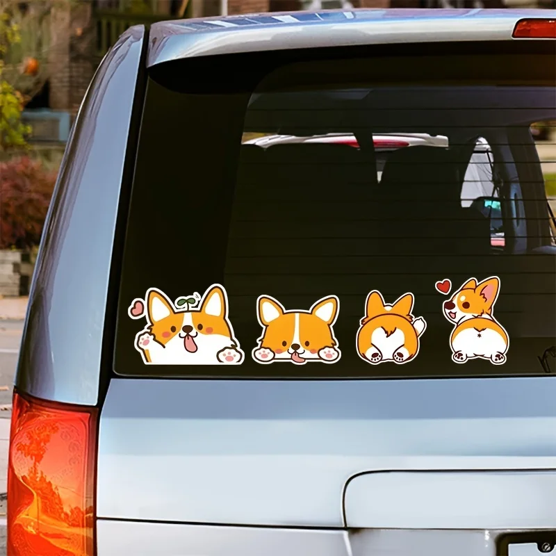 4Pcs Corgi Dog Car Sticker Waterproof Glossy Vinyl Decal For Auto Window Plastic Metal Exterior Decoration Gift
4Pcs Corgi Dog Car Sticker Waterproof Glossy Vinyl Decal For Auto Window Plastic Metal Exterior Decoration Gift