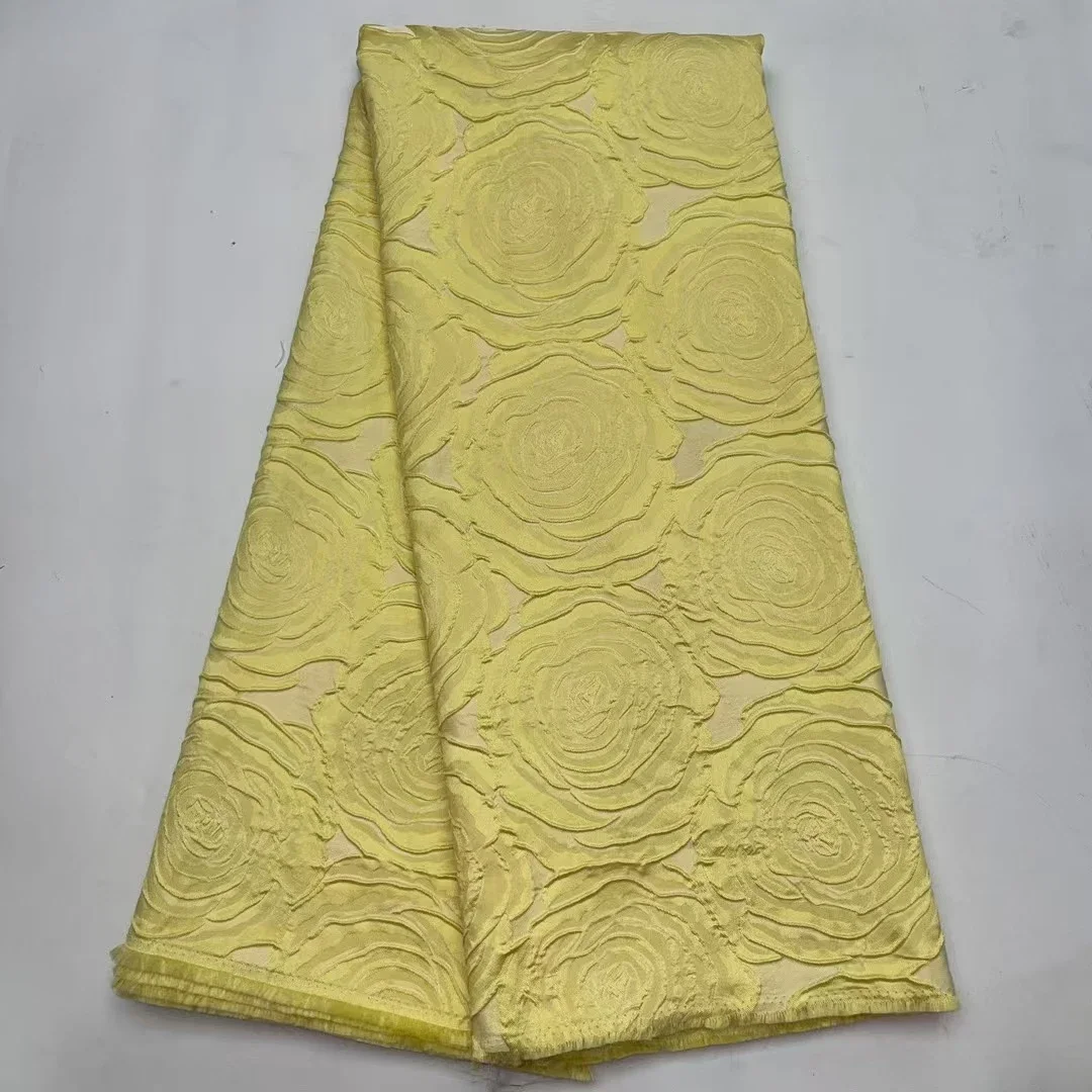 New Design Yellow Jacquard Brocade Lace Fabric 2025 French African Damask Lace Fabric For Nigerian Women Party Dress LJK25126
New Design Yellow Jacquard Brocade Lace Fabric 2025 French African Damask Lace Fabric For Nigerian Women Party Dress LJK25126