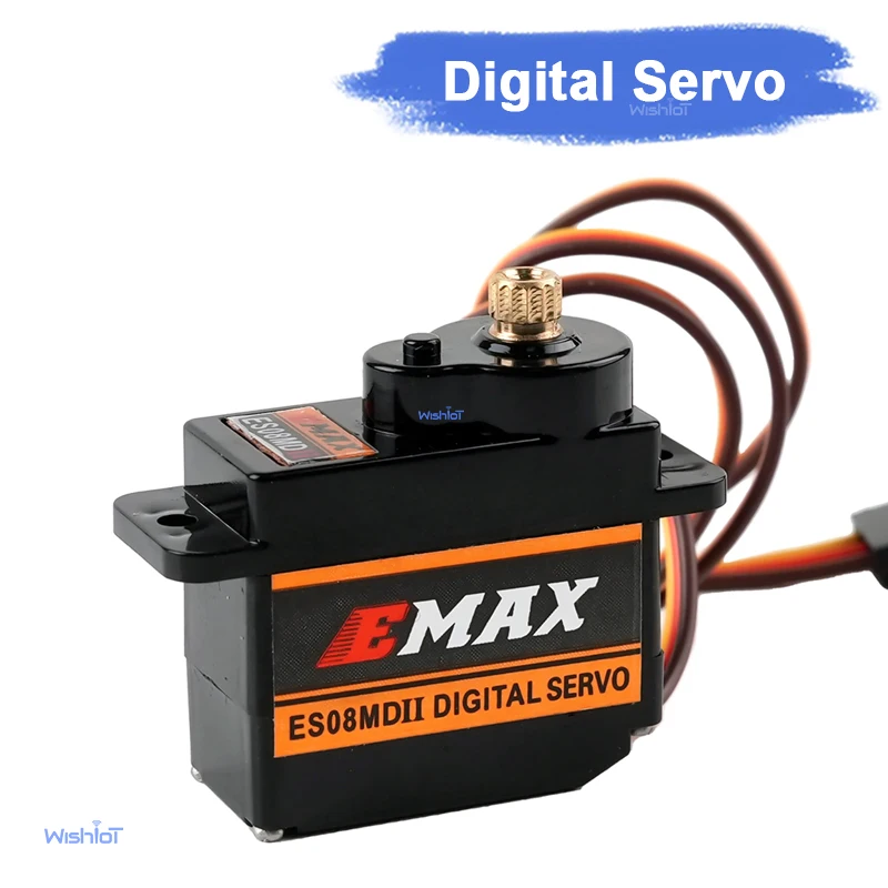 Цифровой мини-сервопривод EMAX ES08MD II 12 г с металлическим редуктором и высоким крутящим моментом (4.8-6В) для радиоуправляемых машин, самолетов, роботов и STEM-игрушек
Цифровой мини-сервопривод EMAX ES08MD II 12 г с металлическим редуктором и высоким крутящим моментом (4.8-6В) для радиоуправляемых машин, самолетов, роботов и STEM-игрушек