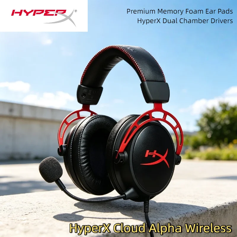 HyperX Cloud Alpha Wireless Headset Memory Foam 300 Hour Battery for PC DTS Headphone X Spatial Audio Gaming Advanced
HyperX Cloud Alpha Wireless Headset Memory Foam 300 Hour Battery for PC DTS Headphone X Spatial Audio Gaming Advanced