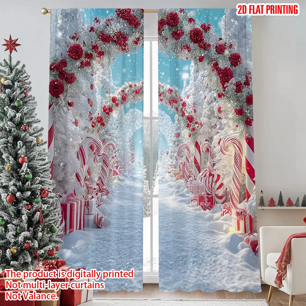 2pcs 2D flat printing Christmas Window Drapes Christmas Machine Washable Fabric Without Electricity Festive Holiday Use for
2pcs 2D flat printing Christmas Window Drapes Christmas Machine Washable Fabric Without Electricity Festive Holiday Use for