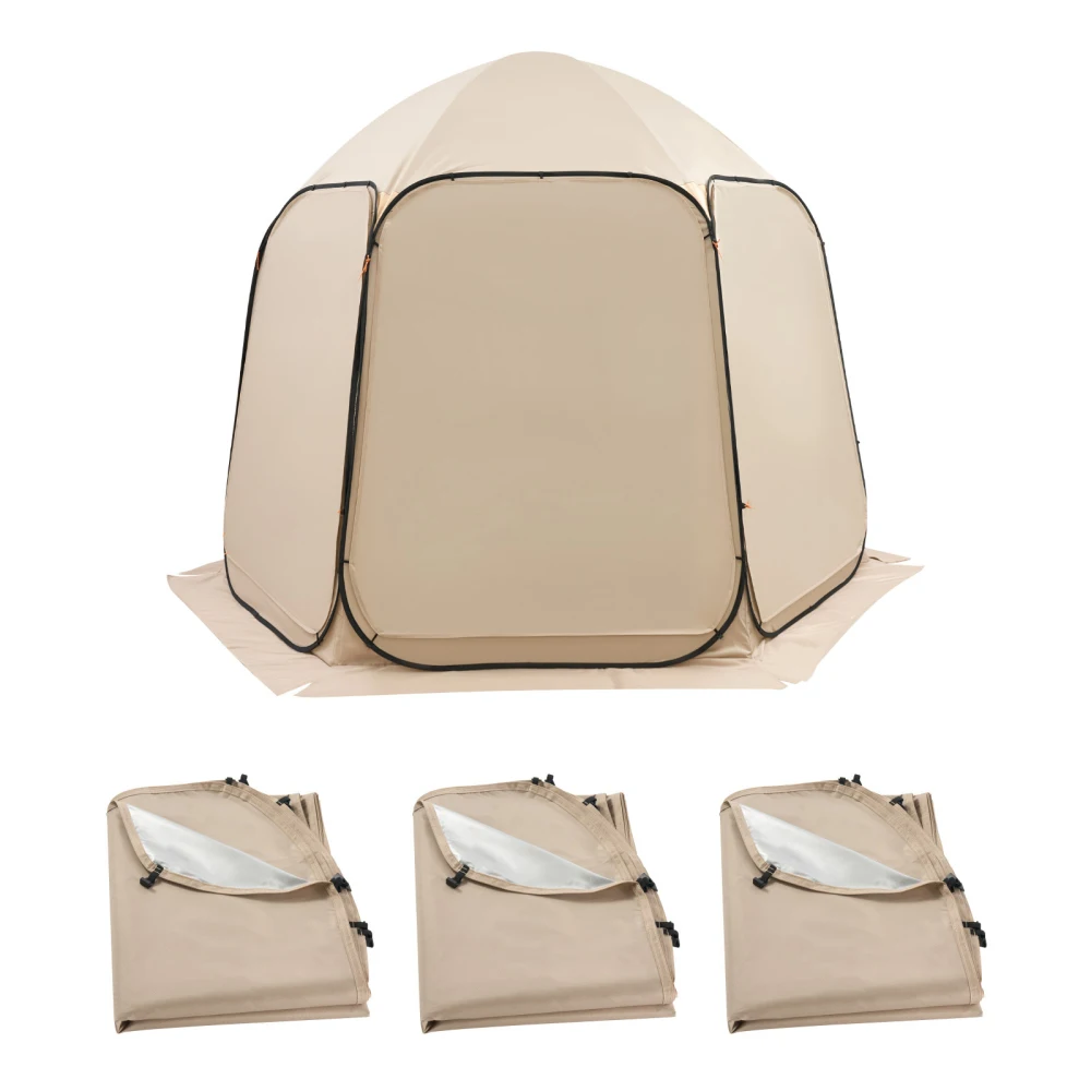 Beige Outdoor Sunshade Awning, Suitable for 10 X 9.2 Ft Mesh Tents, Sun-protective, 5.51 X 4.23 Ft 300D Oxford Silver-coated Fabric, 3-pack (tent Not Included).
Beige Outdoor Sunshade Awning, Suitable for 10 X 9.2 Ft Mesh Tents, Sun-protective, 5.51 X 4.23 Ft 300D Oxford Silver-coated Fabric, 3-pack (tent Not Included).