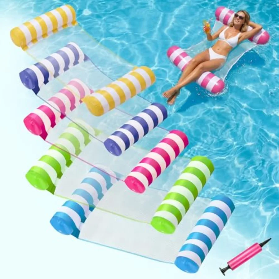 5 Pack Inflatable Pool Floats, 4-in-1 Water Hammock, Pool Floats Adult Size for Swimming Pool Party Summer Lake Water Fun 5 Pac
5 Pack Inflatable Pool Floats, 4-in-1 Water Hammock, Pool Floats Adult Size for Swimming Pool Party Summer Lake Water Fun 5 Pac